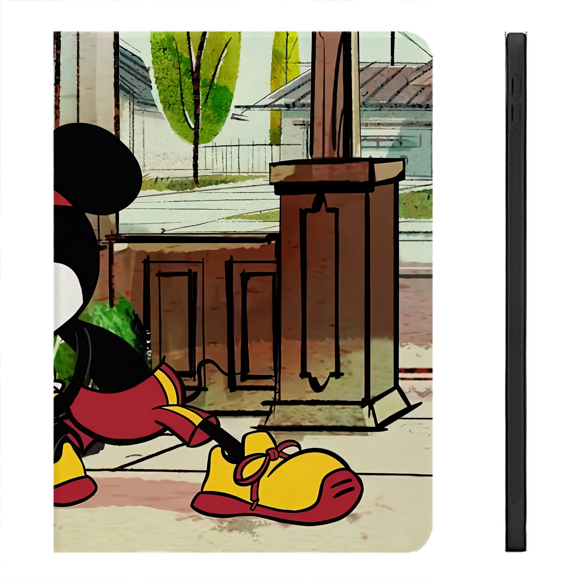 （画像用） ミッキーマウス Mickey Mouse IPadケース ペンホルダー付き ブックスタイルデザイン